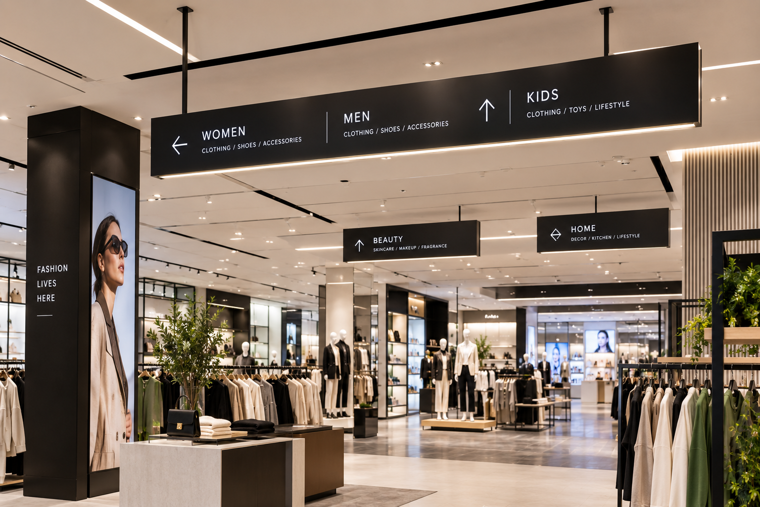 Retail navigation signage